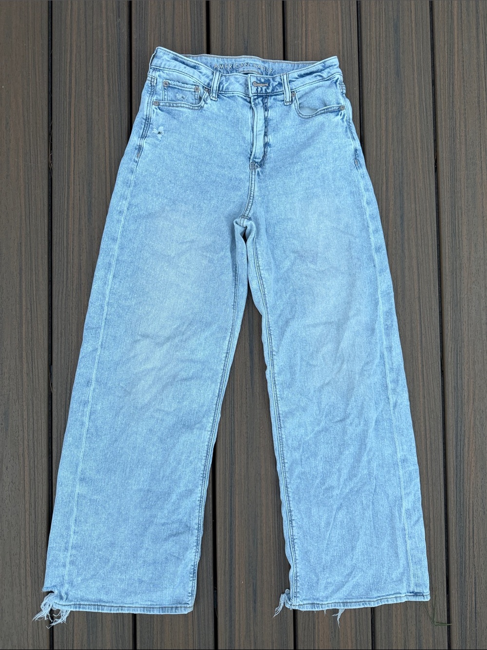 American Eagle Outfitters Light Blue Wide-Leg Jeans